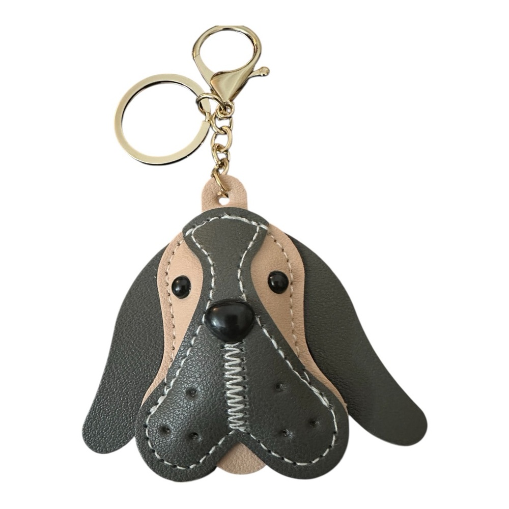 Dog Face Vegan Leather Keychain &‎ Bag Charm New